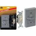 Bell Electrical Box Cover, 1 Gang, Rectangular, Aluminum, Toggle Switch 5141-5